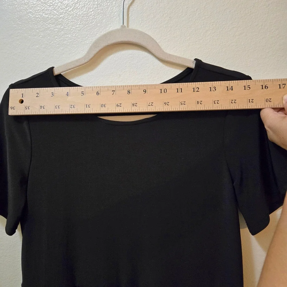 Nicole Miller Dress XS Black Short Sleeve Mini Dress - Picture 4 of 10